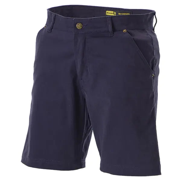 NAVY STRETCH CHINO SHORTS