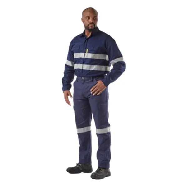 NAVY BLUE REFLECTIVE LONG SLEEVE SHIRT